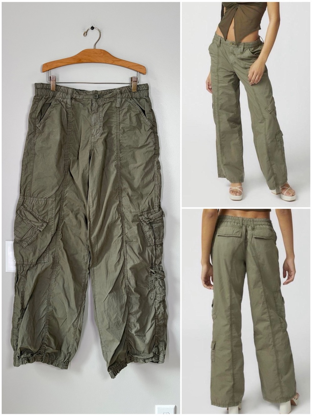 BDG Faded Green Y2K Baggy Cargo Pants